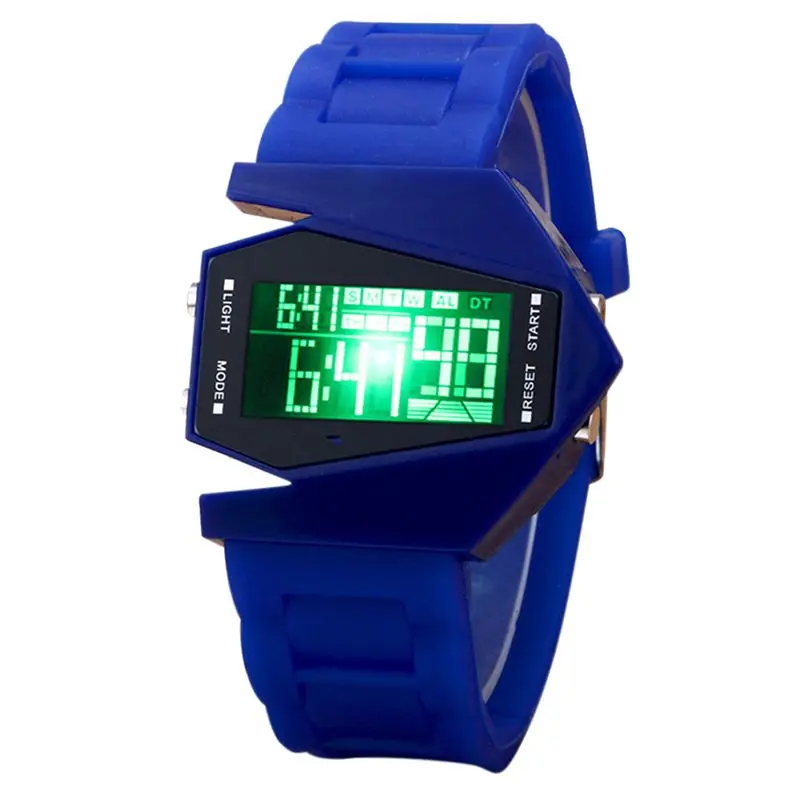 

Unisex Fashion Personality Multi-functional LED Solid Color Silicone Band Wristwatch