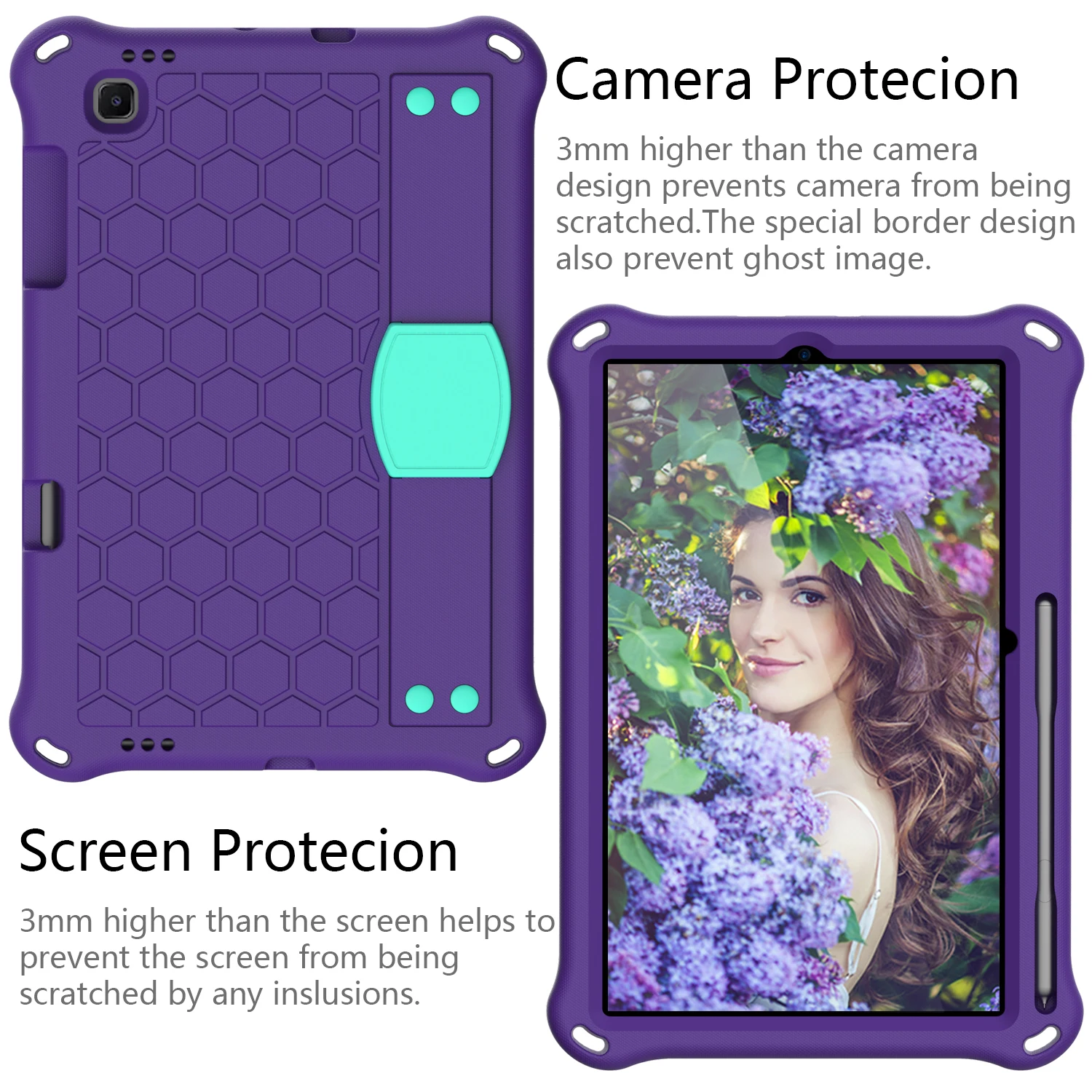 Cofre Eva Case para Samsung Galaxy Tab s6 Lite 10.4 Sm-p610 Sm-p615 a8 10.5 Sm-x200 X205 a7 Lite 8.7 Sm-t220 T225 T500 Capa Crianças - Imagem 3