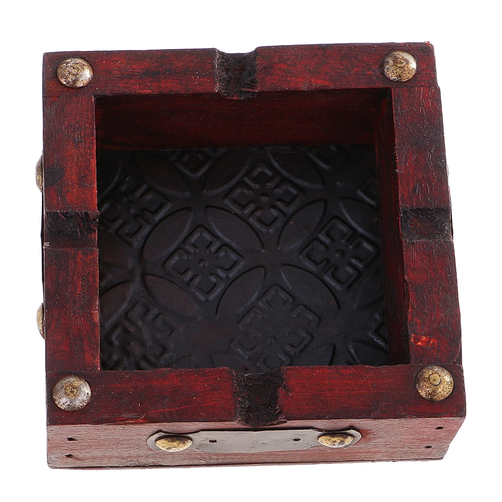Vintage Wood Ashtray Cigarette Cigar  Wooden Case Handmade Gifts B