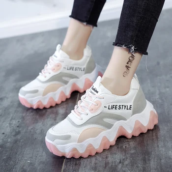 

Big wave dad shoes women 2020 spring new style ins net red super fire thick bottom muffin casual platform sports shoes women