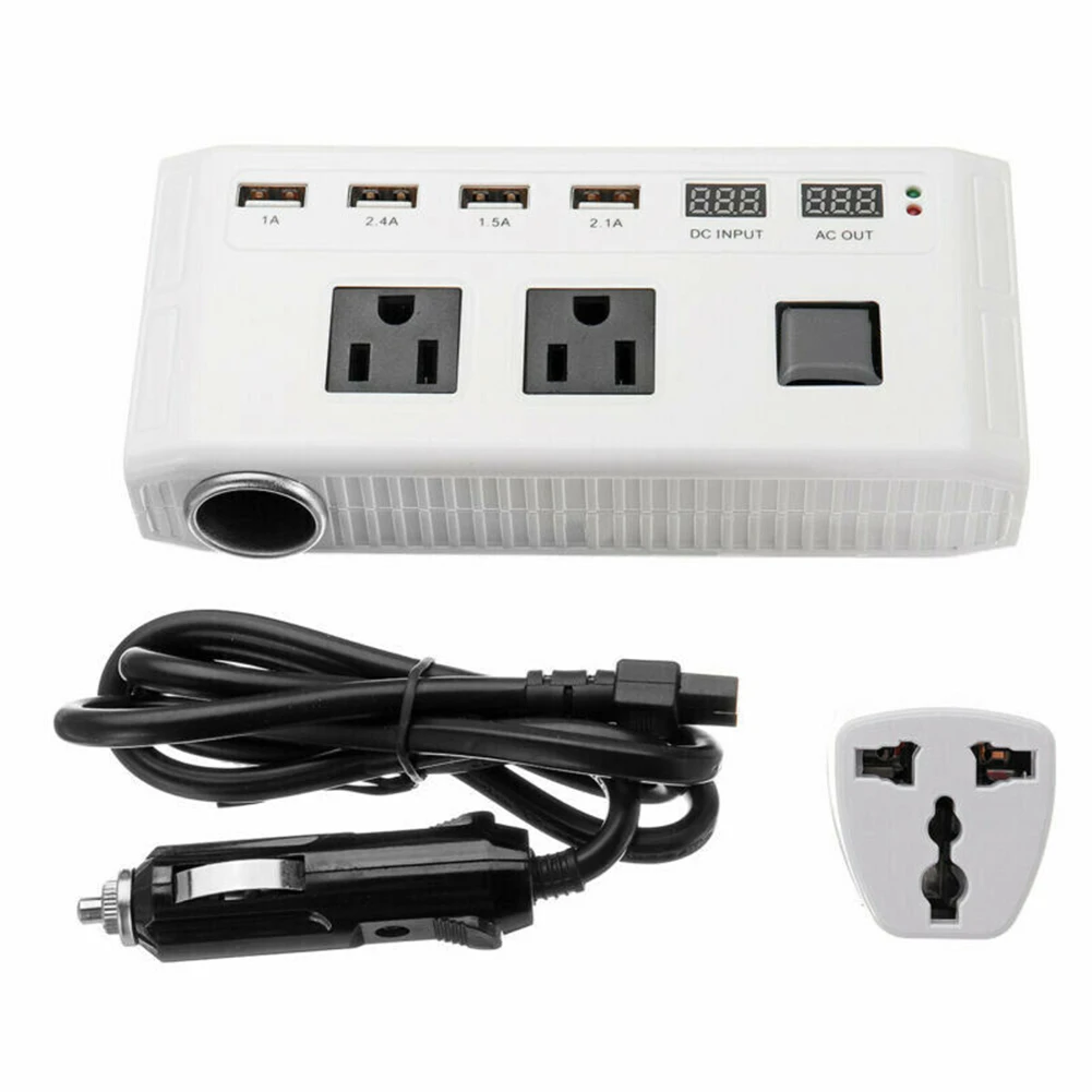 

Power Inverter Accessories Car Converter 12V To 110V 220V Durable Charger Transformer Adapter Portable USB Sine Wave Voltage