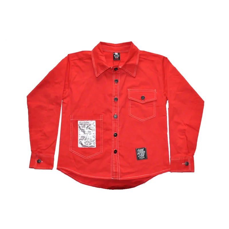Tops Hip Hop Costumes Street Dance Set Boys Red Shirt Girls Modern Performance Clothing Jazz Cheerleader Stage Rave Outfit Kid DN4624 - Цвет: Tops