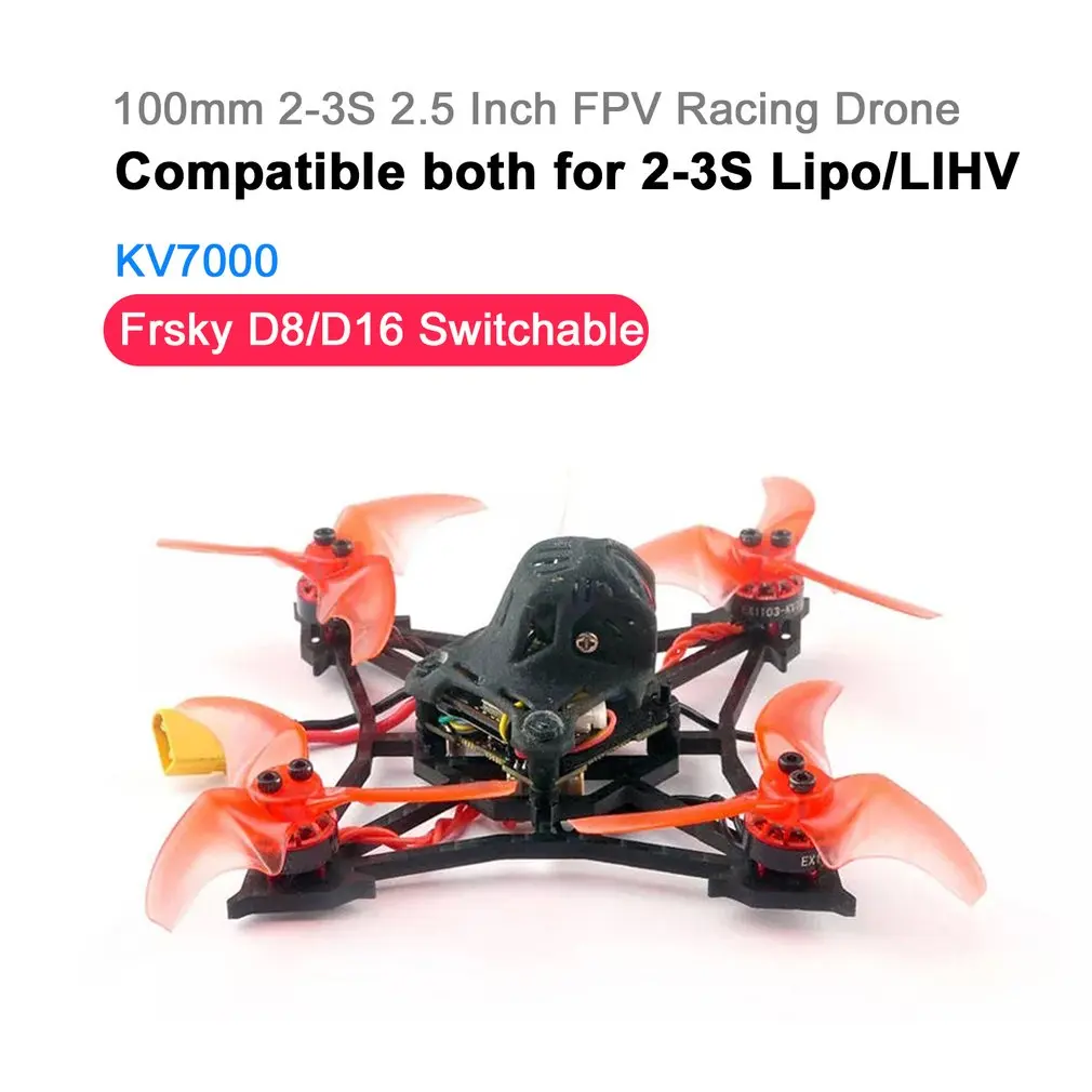 Личинка X 100 мм Crazybee F4 PRO V3.0 2-3S 2,5 дюймов небольшой гоночный Дрон с видом от первого лица с управлением от первого лица без контроллера w/Runcam Nano2 Камера совместимый, Flysky приемник