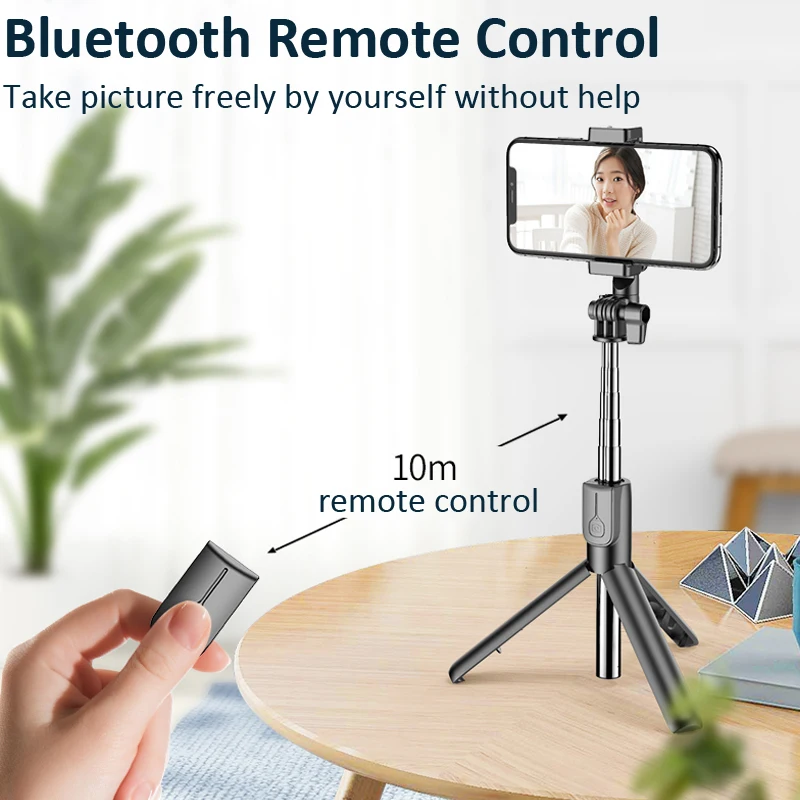Беспроводной Штатив для селфи с Bluetooth iPhone 11 7 8 складной ручной монопод палка