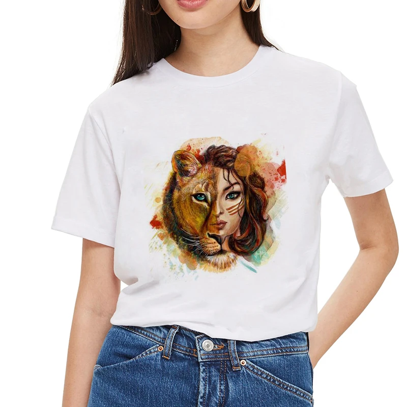 

2019 Summer Couples Lovers T-Shirt For Women Casual White Women T Shirt 12 Constellation Heart Embroidery Print T-Shirt Female