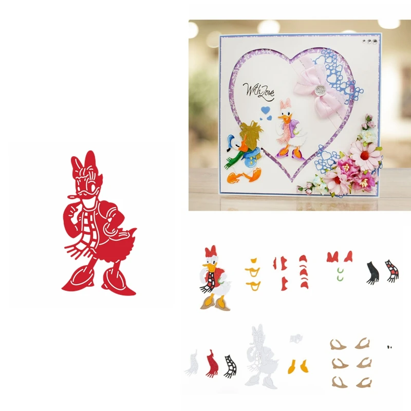 

Metal Cutting Dies Female Duck Acting Cute Die Cuts For Card Making DIY Scrapbooking Decoration New 2019 Embossed Crafts Cards