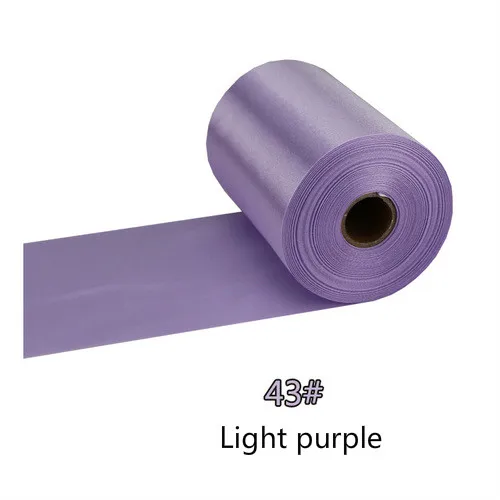 25Meters/Roll 8cm/10cm/15cm Silk Satin Ribbons DIY Wedding Chair Sashes Christmas Gift Wrapping Decoration Silk Ribbons Ruban 43-Light purple