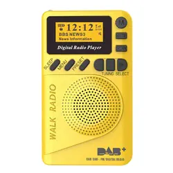 Карманный Dab цифровой радио, 87,5-108 МГц мини Dab + цифровое радио с Mp3 плеер Fm радио с ЖК-дисплеем Дисплей и громкоговоритель