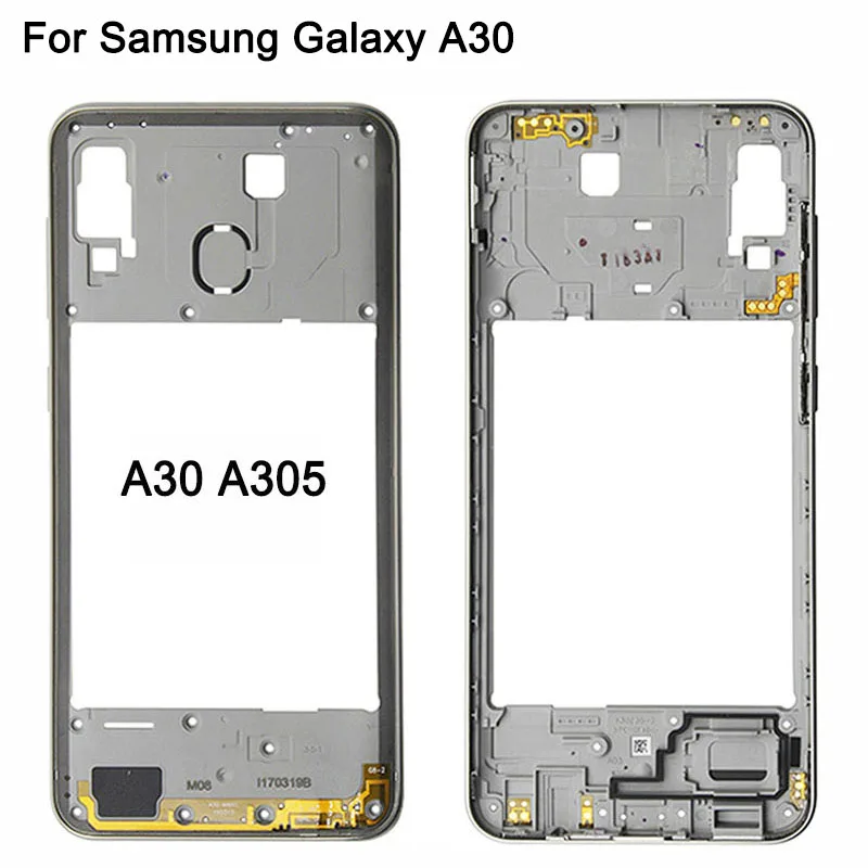 A50 средняя рамка для samsung Galaxy A20 A205/A30 A305/A40 A405/A50 A505 средняя рамка задняя крышка Корпус чехол часть