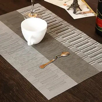 

High Quality Set Of 6pcs PVC Kitchen Dinning Placemats for Table Mat Manteles Cup Coaster Table Place Mats Washable