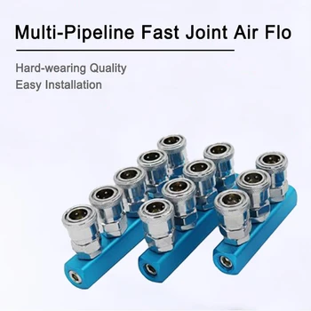 

1pcs Pneumatic SML-2/3/4/5 four-way quick connector Multi-pipe C type quick joint gas line 1 out 9-8-7-6 gas path through