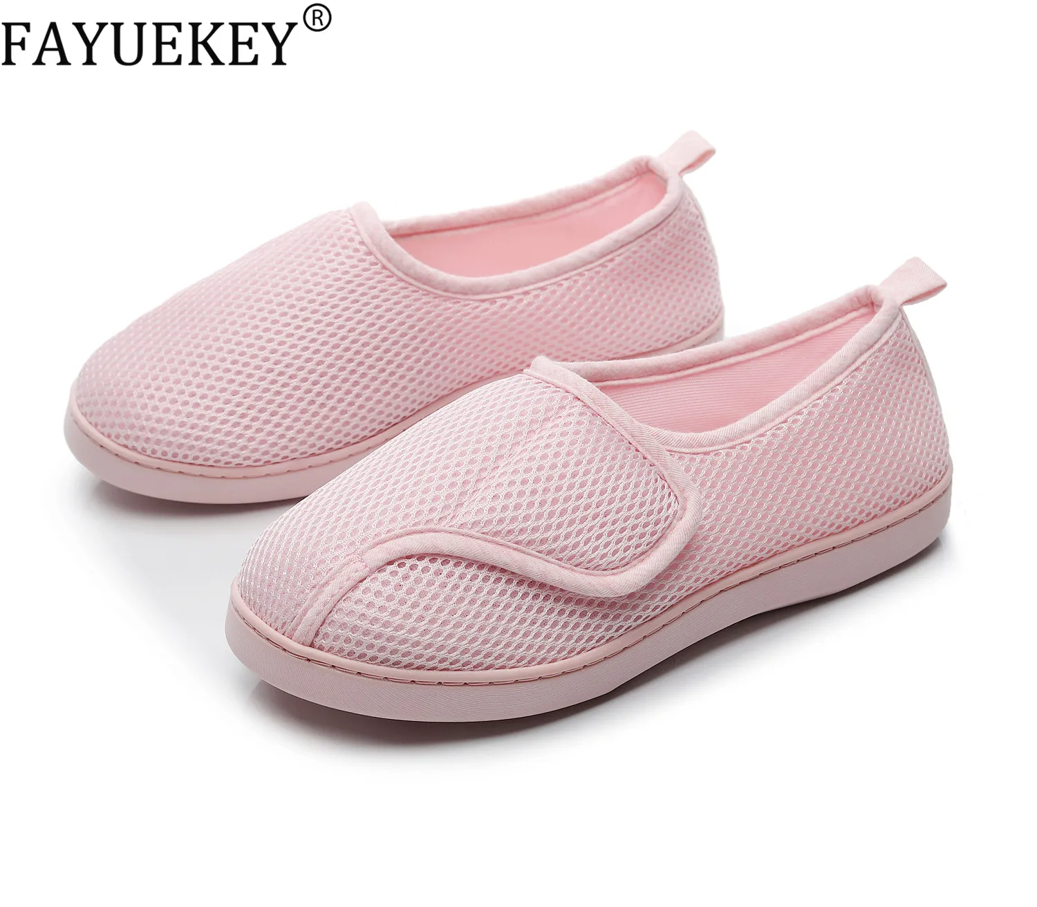 Cena Kobiety buty domu miękka siatka oddychające kapcie w ciąży antypoślizgowe cukrzycowe zapalenie stawów obrzęk kapcie dla przyszłej mamy bardzo szeroki