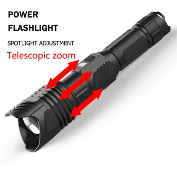 

Tactical 18650 Flashlight LED High Powered 4 Modes Zoomable Flashlight LED Flashlight Flashlight