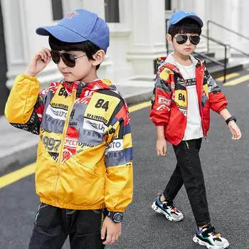 

Spring Children Coat Autumn Kids Jacket Boys Outerwear Coats Active Boy Windbreaker Baby Clothes Clothing 2t -10t