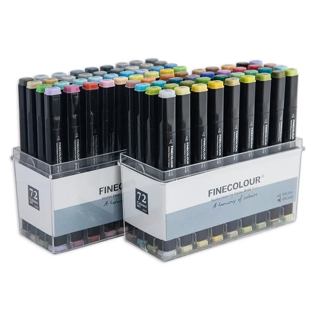 Набор маркеров Finecolour Brush 72 цвета | Канцтовары для офиса и дома