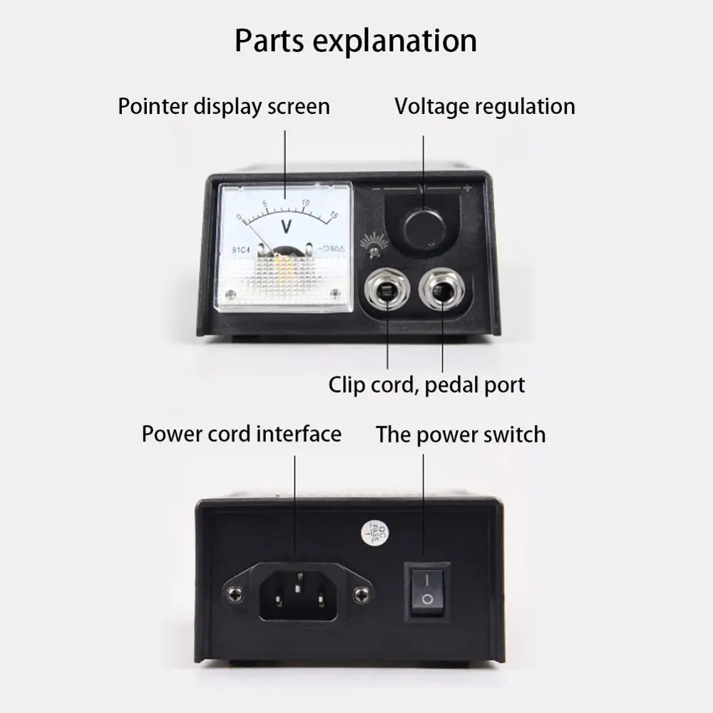 Новейшая профессиональная указка тату машина мощность полуперманентный макияж аксессуары подходит для всех татуировок катушки двигателя питания s питания