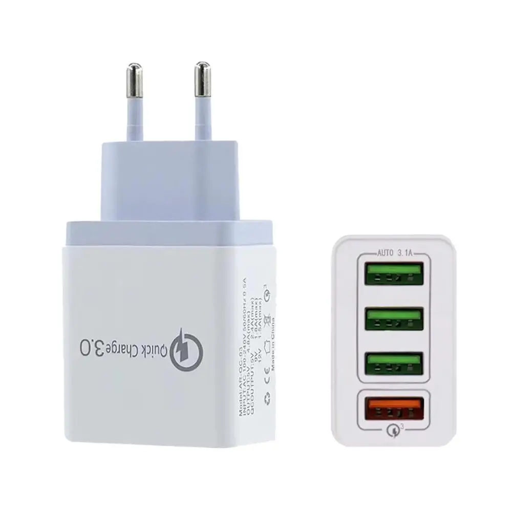 4 порта Быстрая быстрая зарядка QC 3,0 USB концентратор настенное зарядное устройство адаптер питания ЕС/США электрическая розетка зарядное устройство для телефона s#829 - Цвет: J
