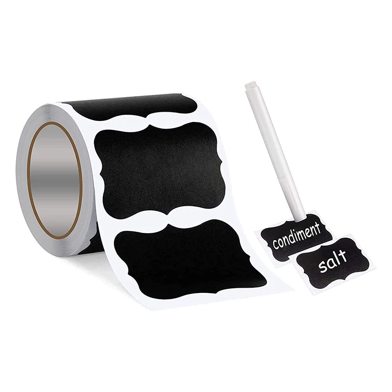 Wavy Shape Chalkboard Labels ,erasable Reusable Rectangle Blackboard