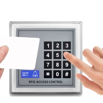 

RFID Keypad Door Access Control System Kit Electric Magnetic Electronic Door Lock Power Supply 5Pcs Key Fobs Full Set Door Secur