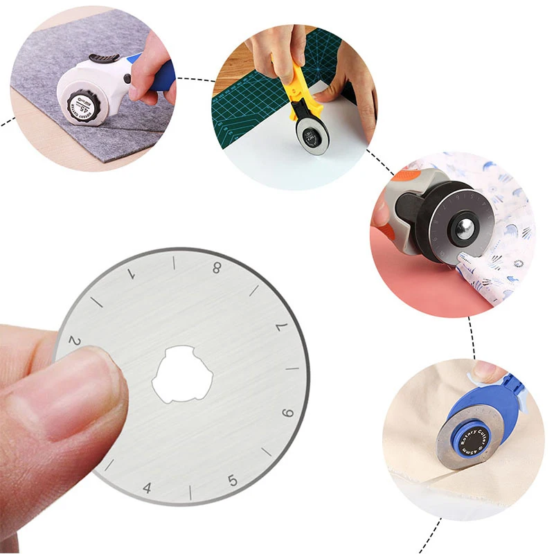 28mm /45 mm Rotary Replacement Blades Paper Cutter Knitting Circular Cutting Patchwork Leather Crafts Rotary Cutter craft cutting tools
