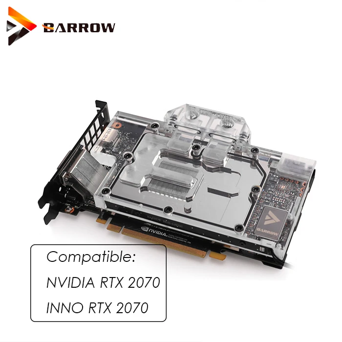 Барроу GPU водоблок для NVIDIA RTX 2070/INNO RTX 2070 чехол для компьютера кулер для водяного охлаждения синхронизация 3pin 5v header BS-NVG2070-PA