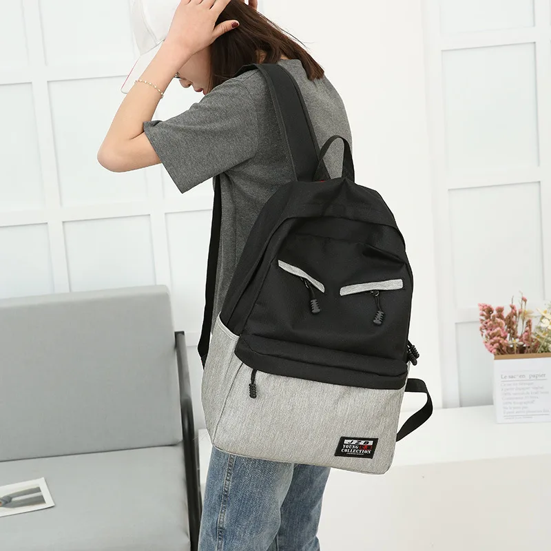 

New Fashion Summer Contrast Color Backpack Trendy Splicing Ladies Backpack Casual Student Bag