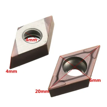 

10 PCS DCMT11T304 VP15TF DCMT 11T3 Carbide Insert CNC Lathe Boring Turning Tool