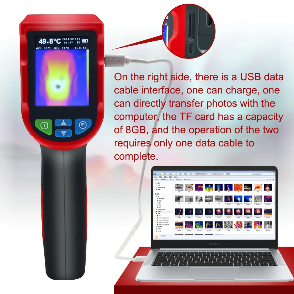 US $139.16 XEAST NF521 handheld infrared camera digital display 32x32 resolution 1024P camera outdoor camera