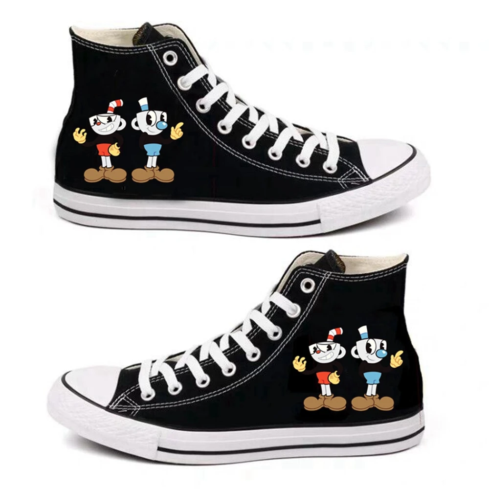 

Cuphead Mugman Cosplay Props Canvas Shoes Women Men Teens Sports Shoes Daily Casual Outdoor Unisex Travel Shoes