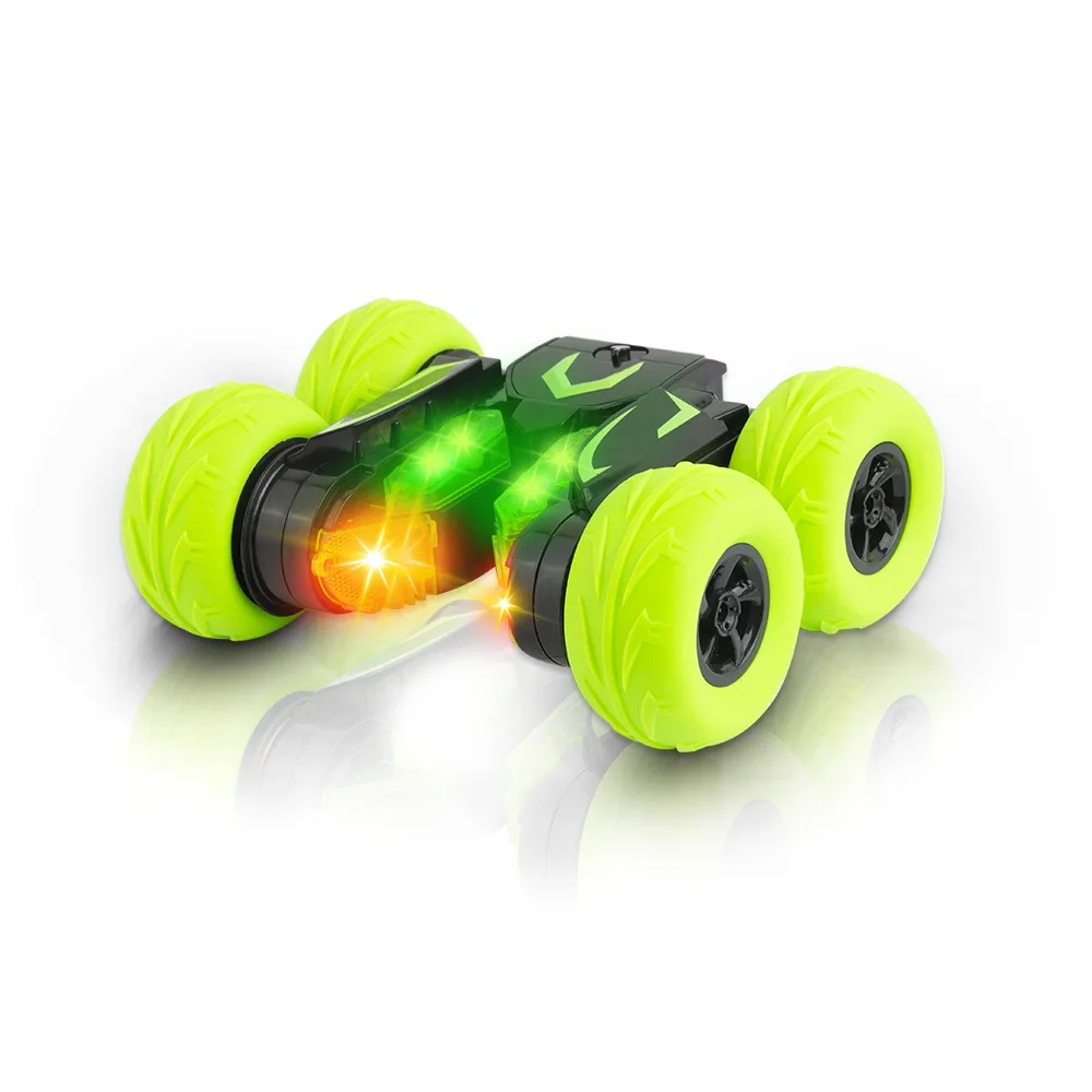 

JDRC 2.4G Fancy Stunt Car 180 degree roll / 360 degree high speed flower standing rotation with light RC toy for children