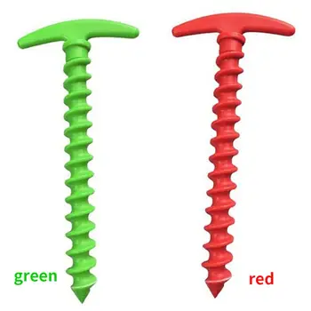 

1/5pcs Tent Spiral Ground Nails Hiking Moisture Pad Convenient Tent Stakes Screw Peg Nylon Economic Snow Nail Plastic Nails