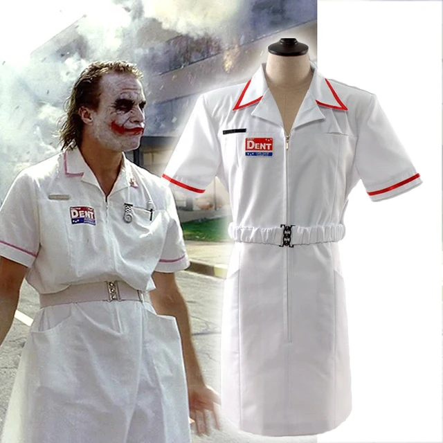Men Women Costume Batman Dark Knight Joker Nurse Dress Uniform Nurses Outfit Costumes for Halloween carnival festival party
