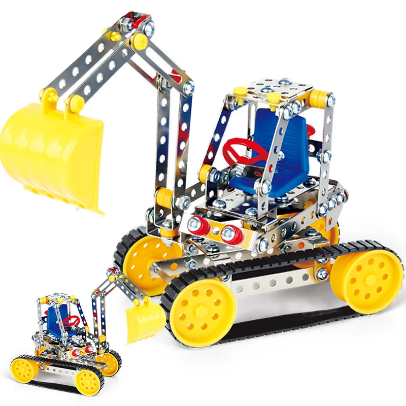 

Steel Block Toy Engineering Excavator Building Block Machinery Excavator Block Toy Building Construction Bricks Toy For Children