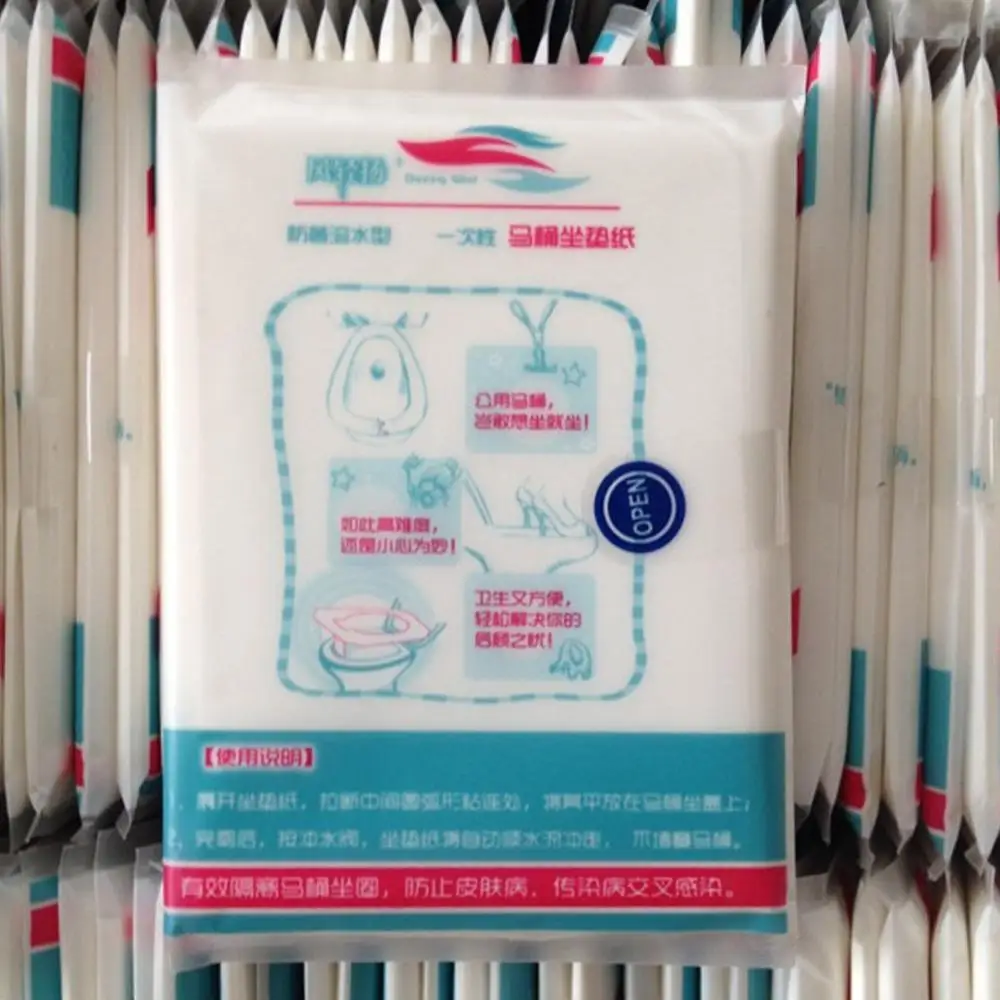 

10Pcs Disposable Paper Toilet Seat Covers For Camping Travel Useful 35FP24