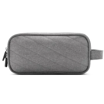 

Storage Bag Handbag Oxford Fabric Grid Organizer Electronics Multi-functional Case Solid Business Travel Digital Gadget Package