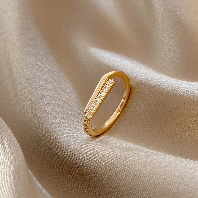 Sexy Zircon Open Rings For Women Trend Heart Pearl Wedding Party Adjustable Ring Girls Elegant Jewelry Gifts