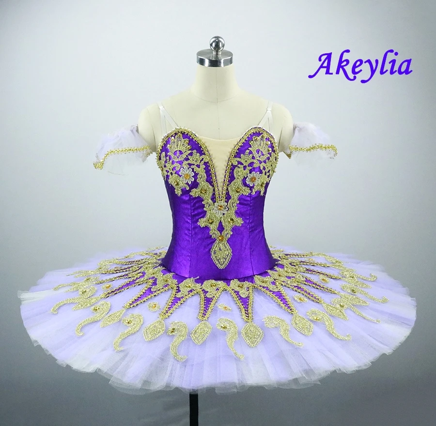 Princess florina ballerina tutu Dark purple girls performance tutu professional platter ballet tutu blue pancake orange