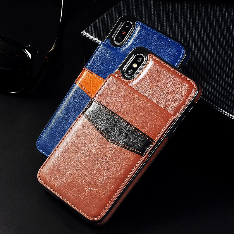 Винтажный кожаный чехол-кошелек для телефона iPhone 11Pro XS Max XR X 6 6S 7 8 Plus, Вертикальный флип-чехол-книжка с отделением для карт