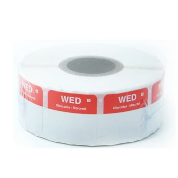 

DaySpot HYDS-RL1x1-WED Removable Labels Safe and easy to tear labels to keep food fresh 1" X1" inch, 1000 labels per roll
