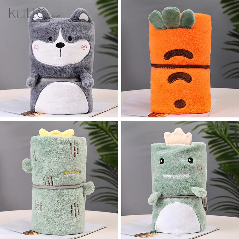 

Cute Cartoon Modeling Office wu shui tan Flannel Blanket Summer Knee Blanket Single Person Airable Blanket Blanket