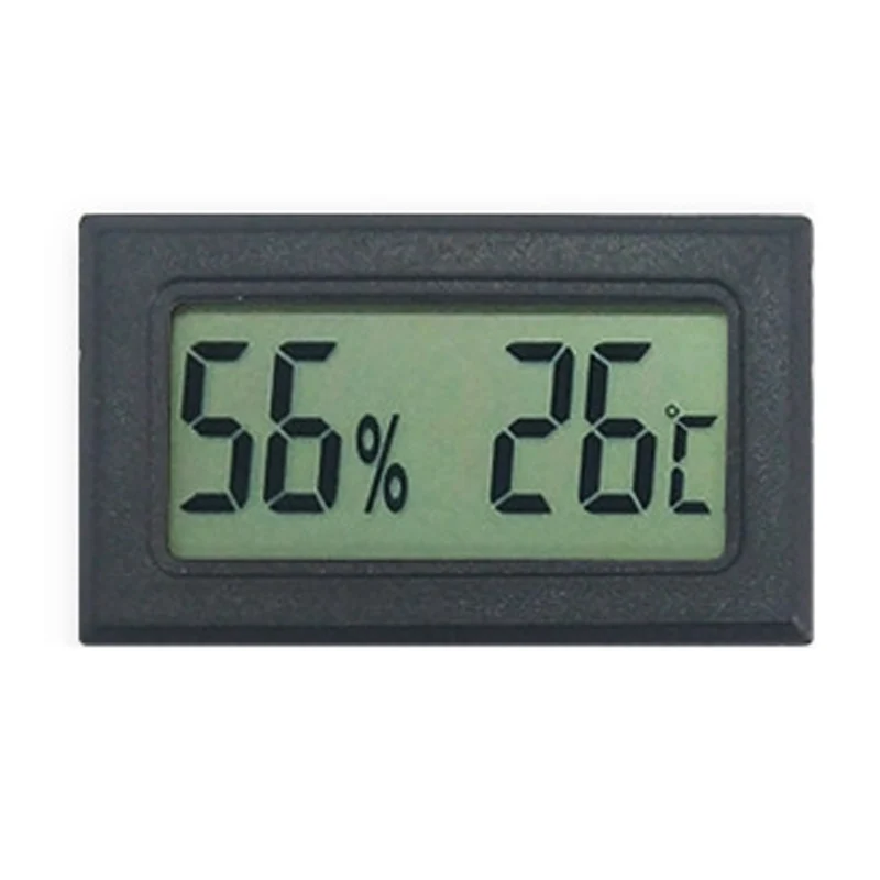 Мини датчик влажности ЖК-дисплей подсветка термостат наружная Метеостанция цифровой термометр - Цвет: Celsius Black