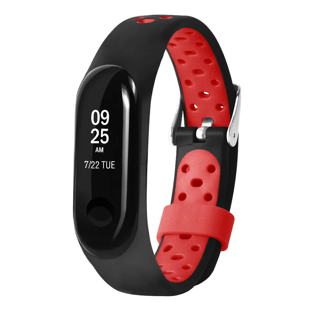 Браслет для Xiaomi mi 3, силиконовый ремешок для mi Band 3, ремешок на запястье, двойной цвет, сменный Браслет mi Band 3 Correa