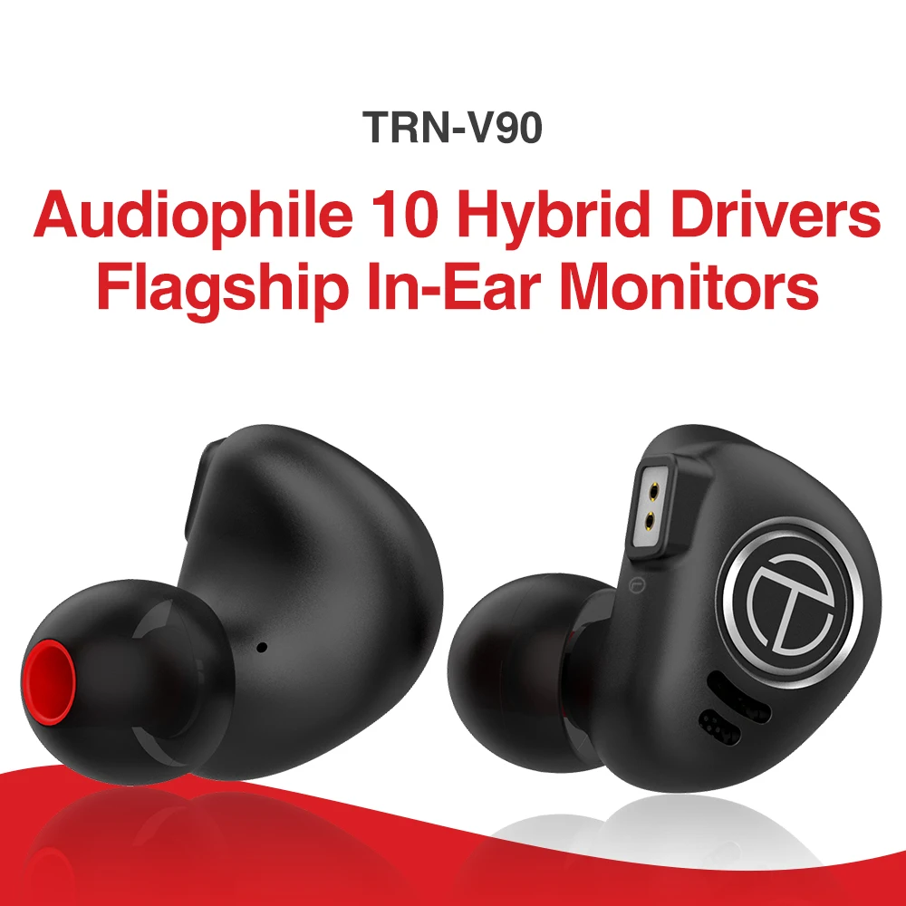 

TRN V90 4BA+1DD Hybrid Driver In Ear Earphone HIFI DJ Monitor Running Sport Earphones Earplug Headset With 2Pin Detachable V80