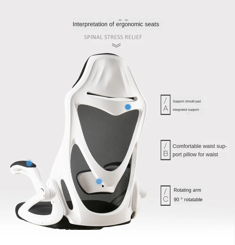 Description Picture 3 of itemComputer Chair Office Chair Game Electric Competitive Chair Household Modern Simple Ergonomic Lift Back-up Chai