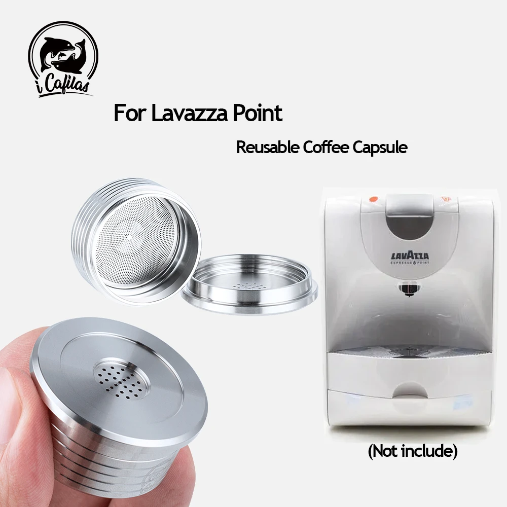 icafilas Refillable Coffee Capsulas Pod For Lavazza-1 Point Stainless Steel  Reusable Coffee Filters Capsule Cup Coffee Maker