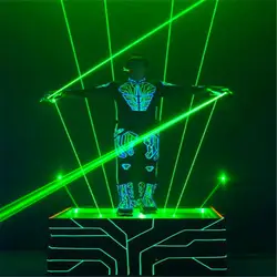Зеленый 100 мВт ручной лазерный меч для дискотеки клубный лазер человек сценическое шоу двуглавый широкий луч двойная лазерная ручка
