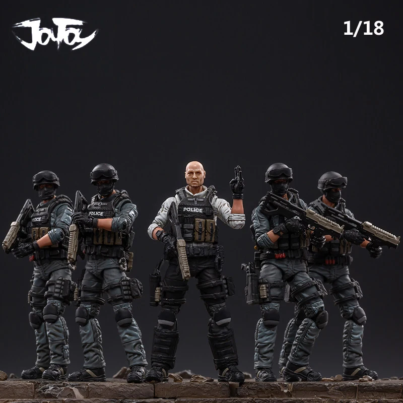 

5 Pcs/Set 1/18 JOYTOY High Simulation Military Model Action Figure City Polic Men Soldier Figure Toy Doll Collection Boy Gifts