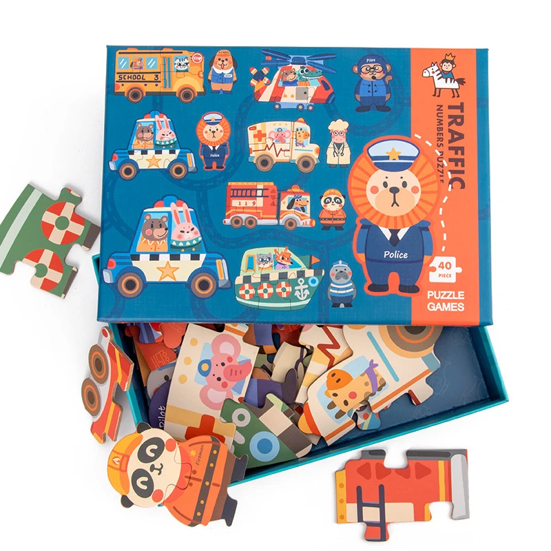 Six In One Kids Montessori Edauctional Toys Animals Cartoons Jigsaw Puzzles Baby Puzzle For 2 To 4 Years Old Children Game Gifts Puzzles Aliexpress