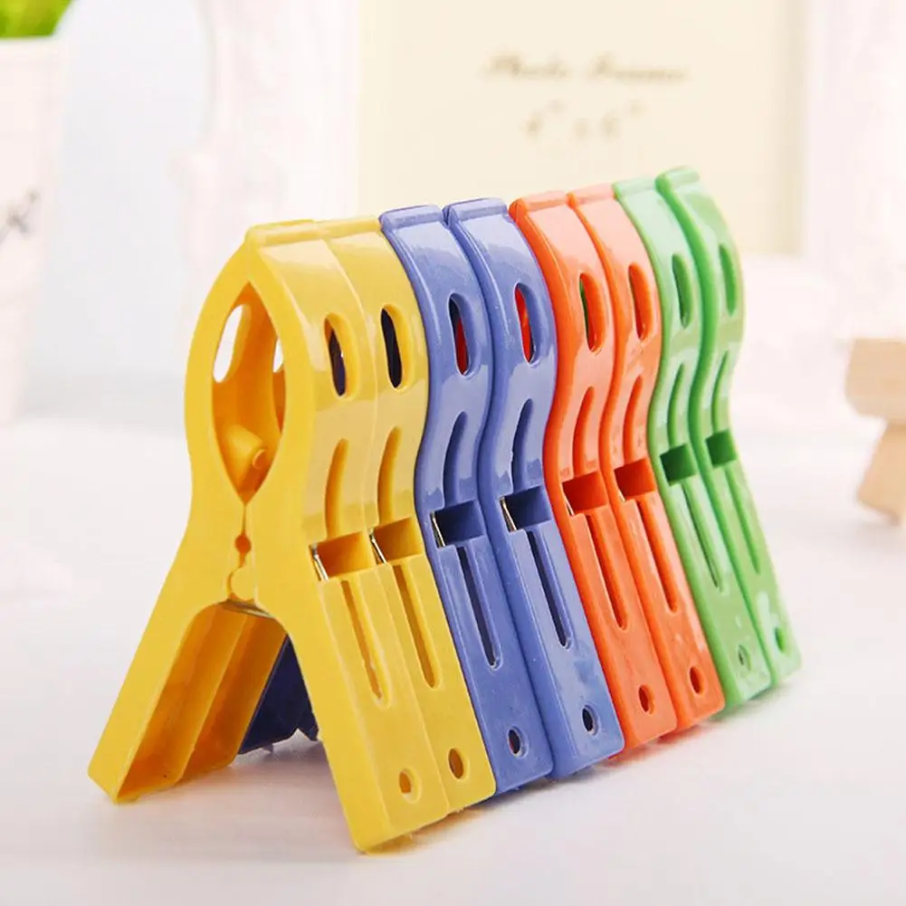 

8Pcs Non-slip Clothes Drying Bath Towel Quilt Clamp Hanger Large Spring Clips