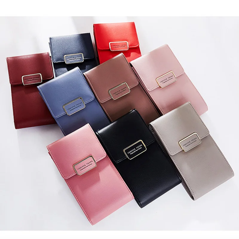 

Multi-Function Small Shoulder Bag For Women With Card Cell Phone Pocket Pu Leather Ladies Crossbody Purse Female Messenger Bags